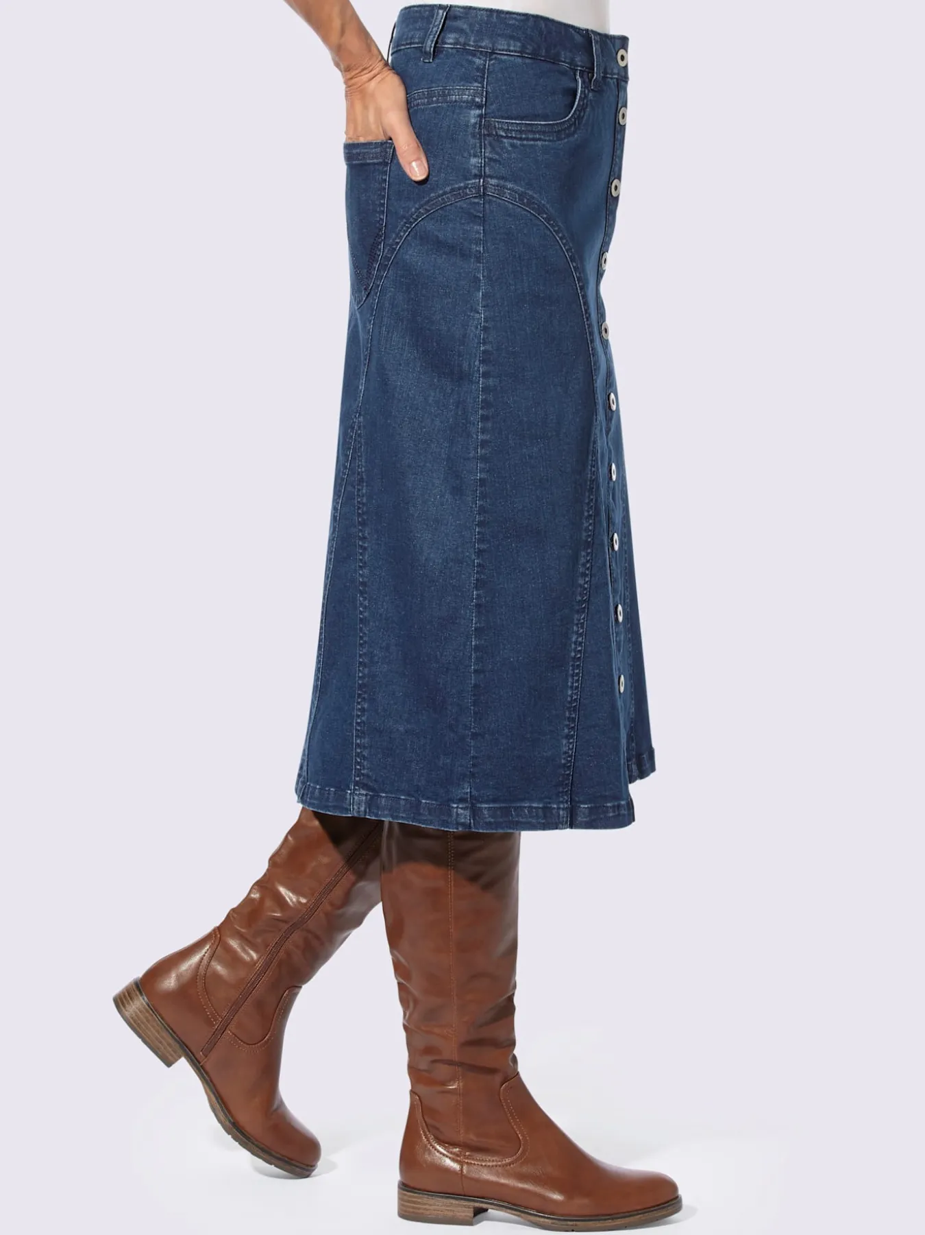 Jupe en jean qualité coton doux sur la peau