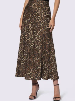 Jupe en satin joli motif léopard