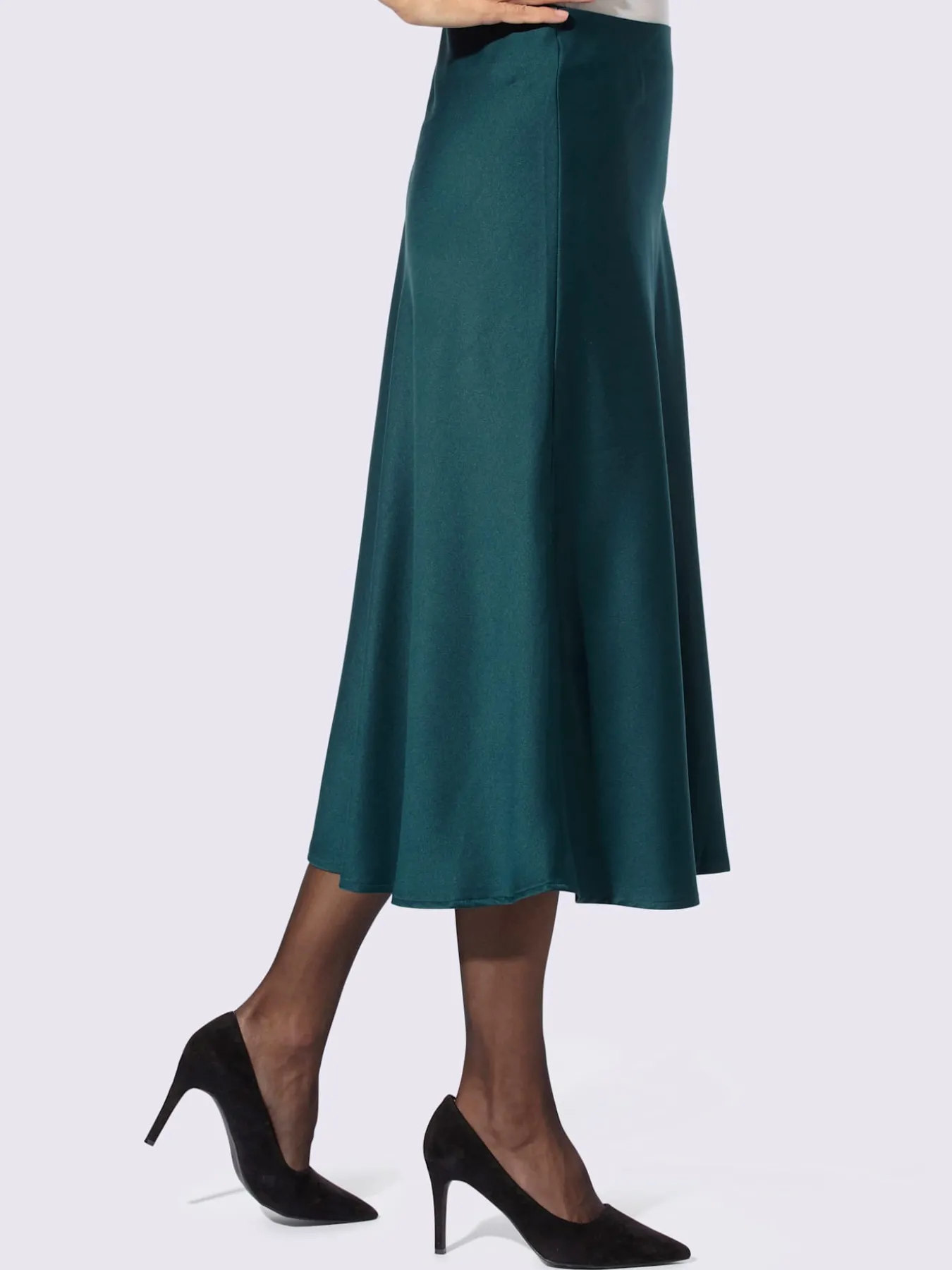 Jupe en satin satin mat élégant