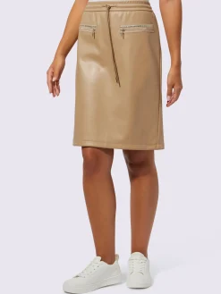 Jupe en synthétique imitation cuir souple
