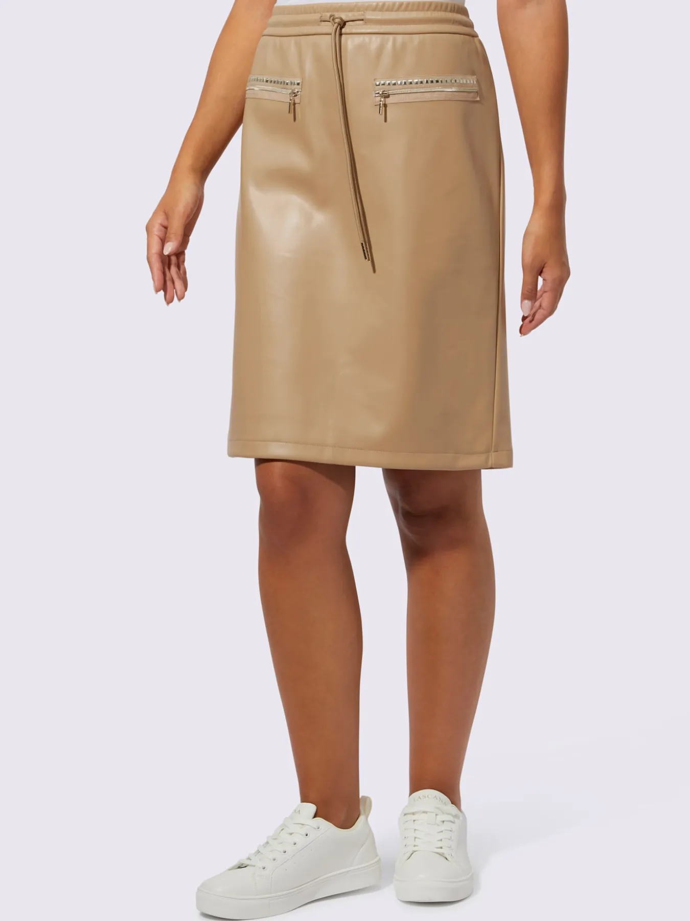 Jupe en synthétique imitation cuir souple