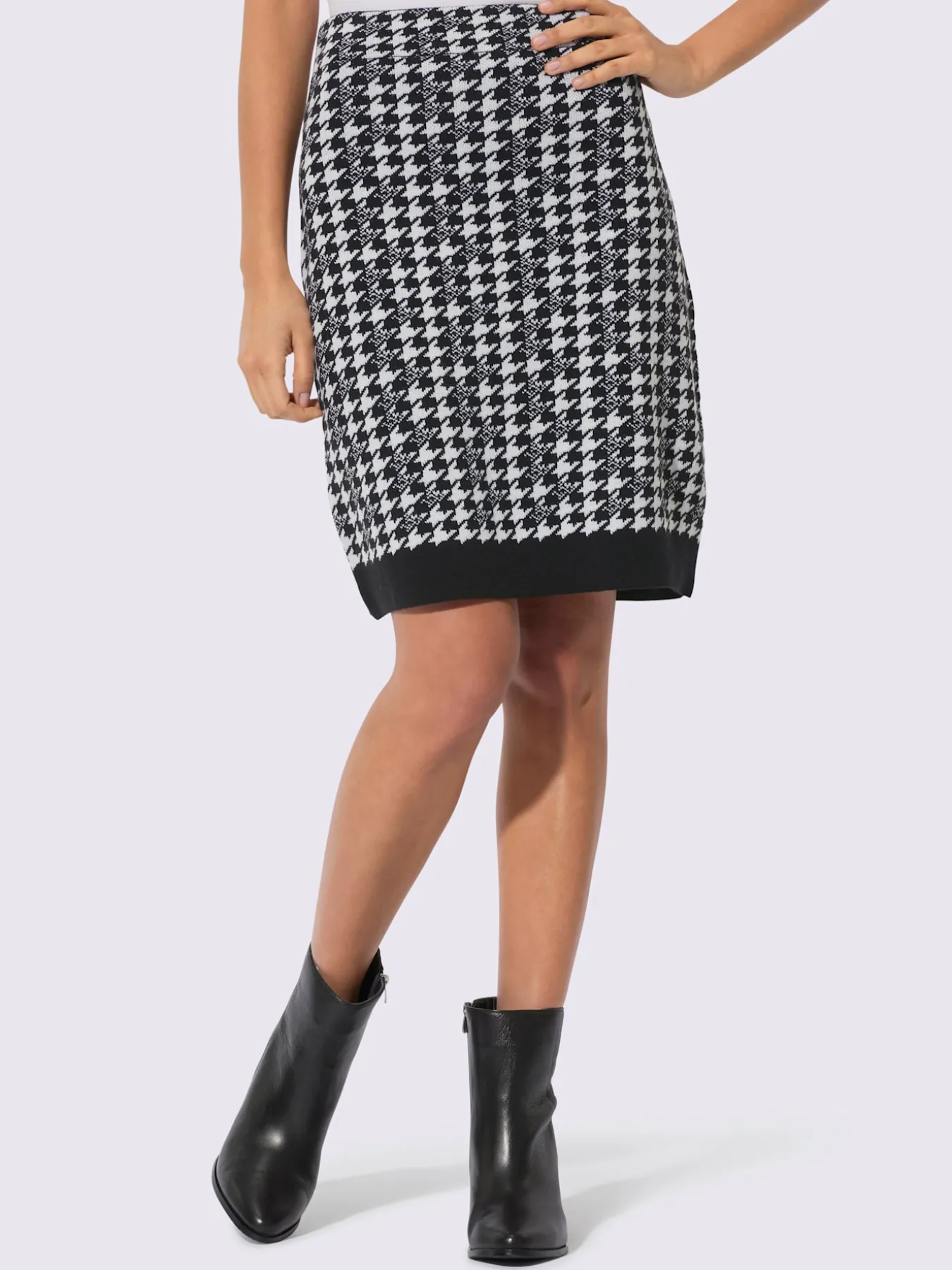 Jupe en tricot 30% laine vierge (mérinos)
