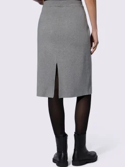 Jupe en tricot ceinture élastique, coulisse et lien à nouer