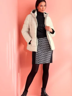 Jupe en tricot motif jacquard moderne devant et au dos