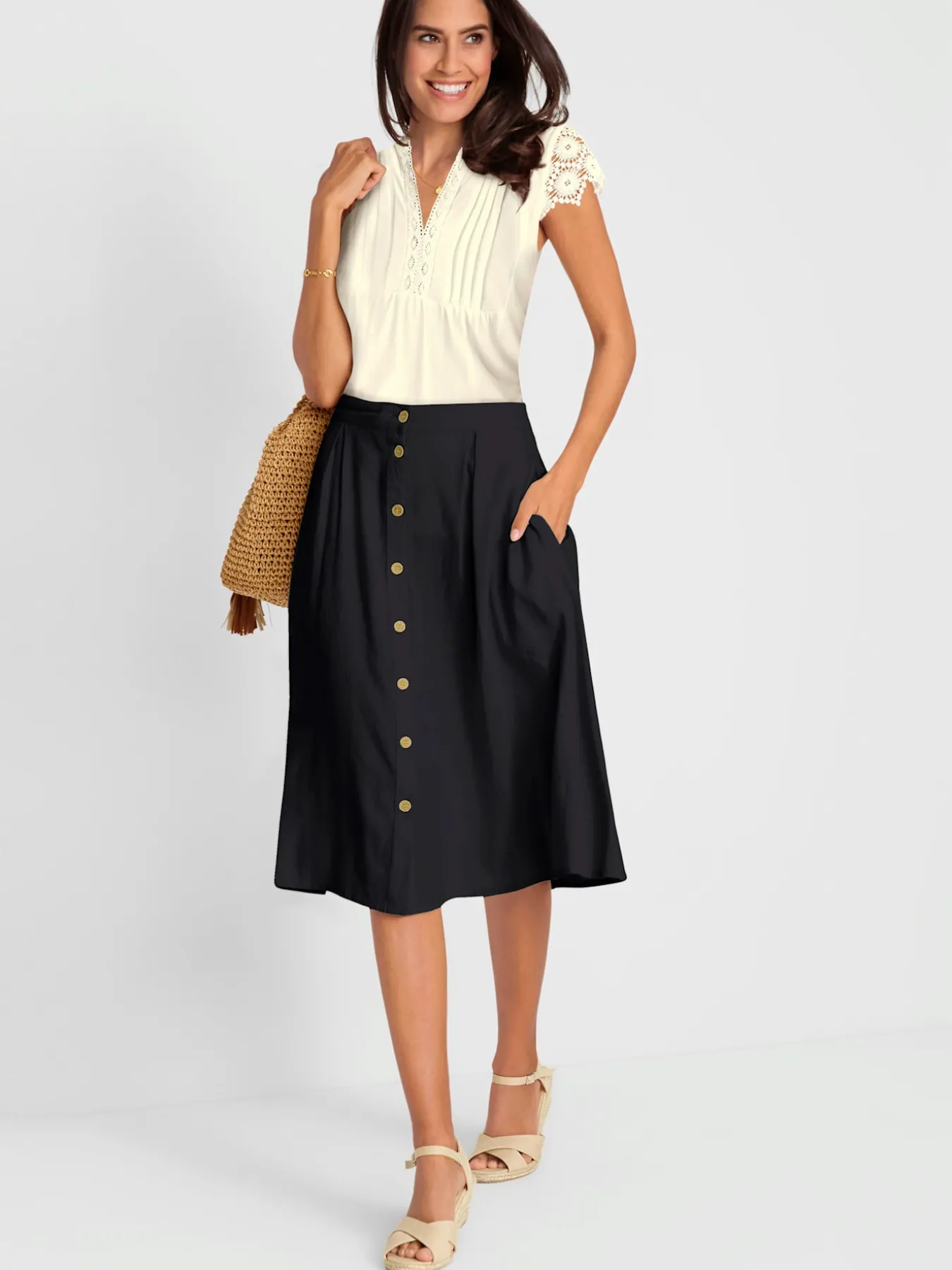 Jupe estivale 70% coton