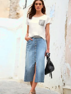 Jupe longue délavé tendance