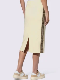 Jupe sweat ceinture élastique, coulisse et lien à nouer