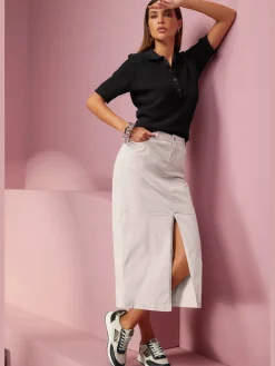 Jupe tissée qualité coton