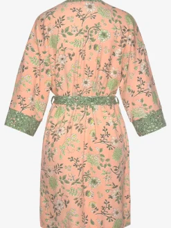 Kimono peignoir fantaisie avec imprimé floral