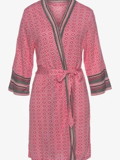 Kimono court avec motif ethnique