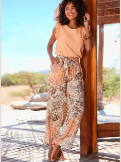 Large pantalon en tissu pour l'été