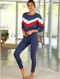 Legging avec rayures latérales contrastées