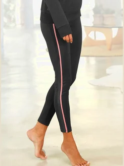 Legging avec rayures latérales contrastées