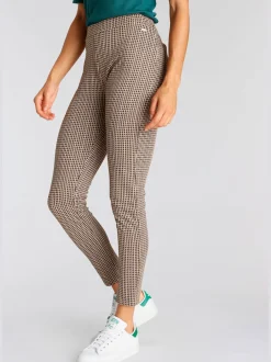 Legging caleçon ajouré à petits carreaux pepita