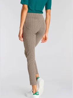 Legging caleçon ajouré à petits carreaux pepita