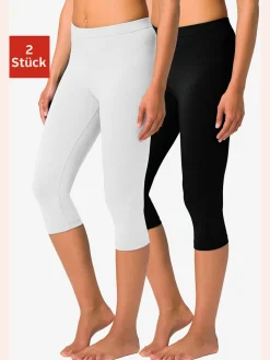 Legging corsaire lot de 2 leggings basiques, longueur 3/4