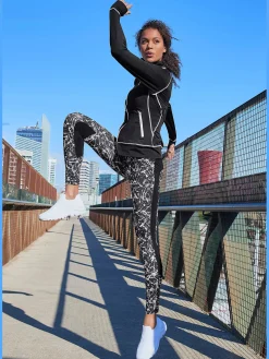 Legging sport très élastiques avec motif moucheté