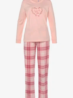 Lot de 2 pyjamas au motif fleuri et à carreaux