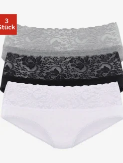 Lot de 3 slips en dentelle vivance