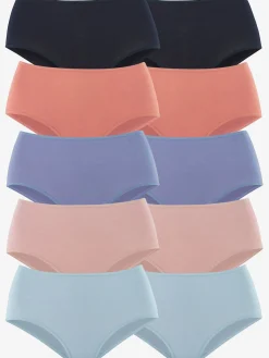 Lot de 10 slips taille haute pratique