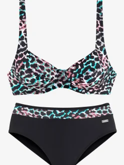 Maillot de bain à armatures imprimé animal coloré