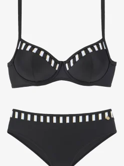 Maillot de bain à armatures rayures élégantes