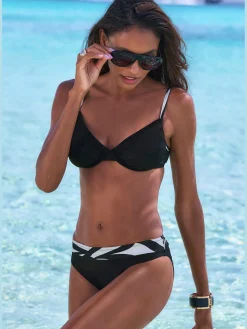 Maillot de bain à armatures style uni moderne avec détails contrastés
