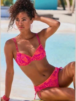 Maillot de bain à armatures bord crocheté contrasté