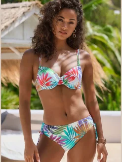 Maillot de bain à armatures imprimé feuilles tendance