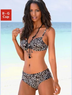 Maillot de bain à armatures imprimé animal sauvage
