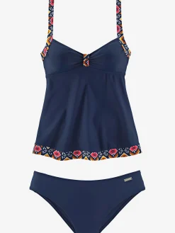 Maillot de bain 2 pièces tankini coupe longue