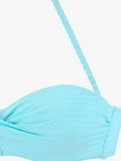 Maillot de bain bandeau à armatures matière structurée tendance