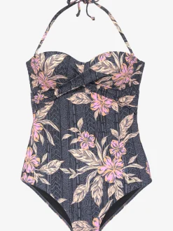 Maillot de bain design floral avec éléments graphiques