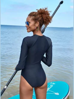 Maillot de bain détails contrastés