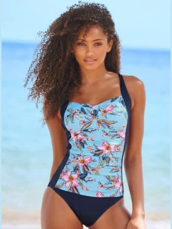 Maillot de bain empiècement floral