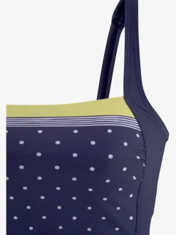 Maillot de bain imprimé à pois et rayures