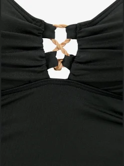 Maillot de bain laçage décoratif contrasté