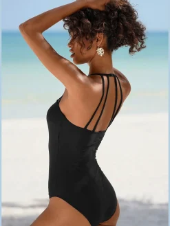Maillot de bain rubans décoratifs tendance devant