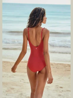 Maillot de bain volant élégant à l'encolure
