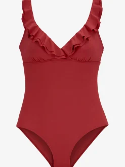 Maillot de bain volant élégant à l'encolure