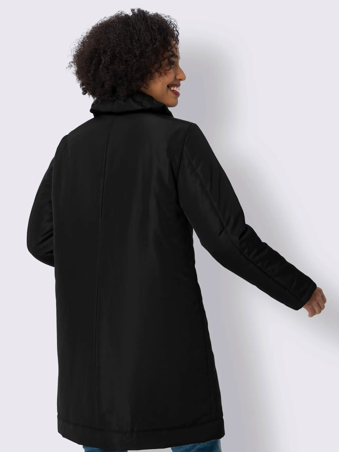 Manteau court col froncé mode