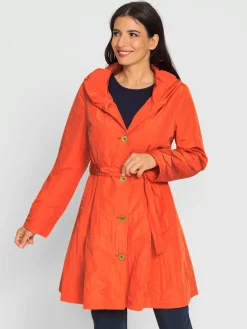 Manteau court effet froissé tendance