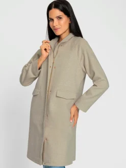 Manteau court motif à carreaux