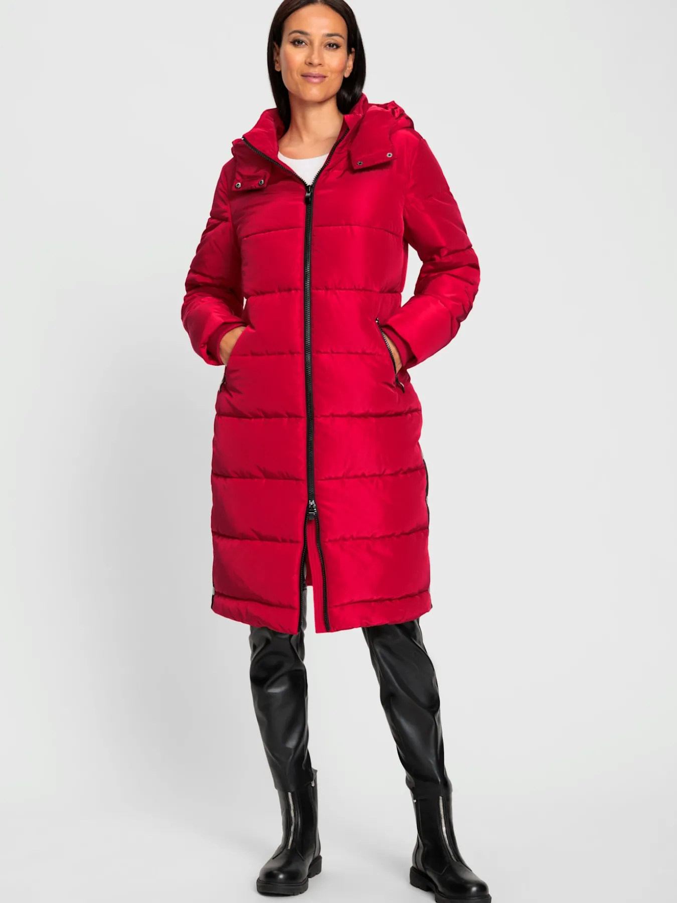 Manteau d'hiver joli aspect contrasté