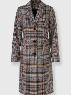 Manteau d'hiver superbe tissage en carreaux
