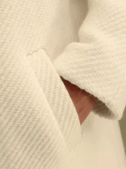 Manteau en laine tissu structuré de qualité