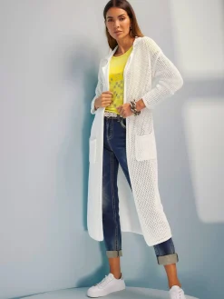 Manteau en tricot joli motif ajouré