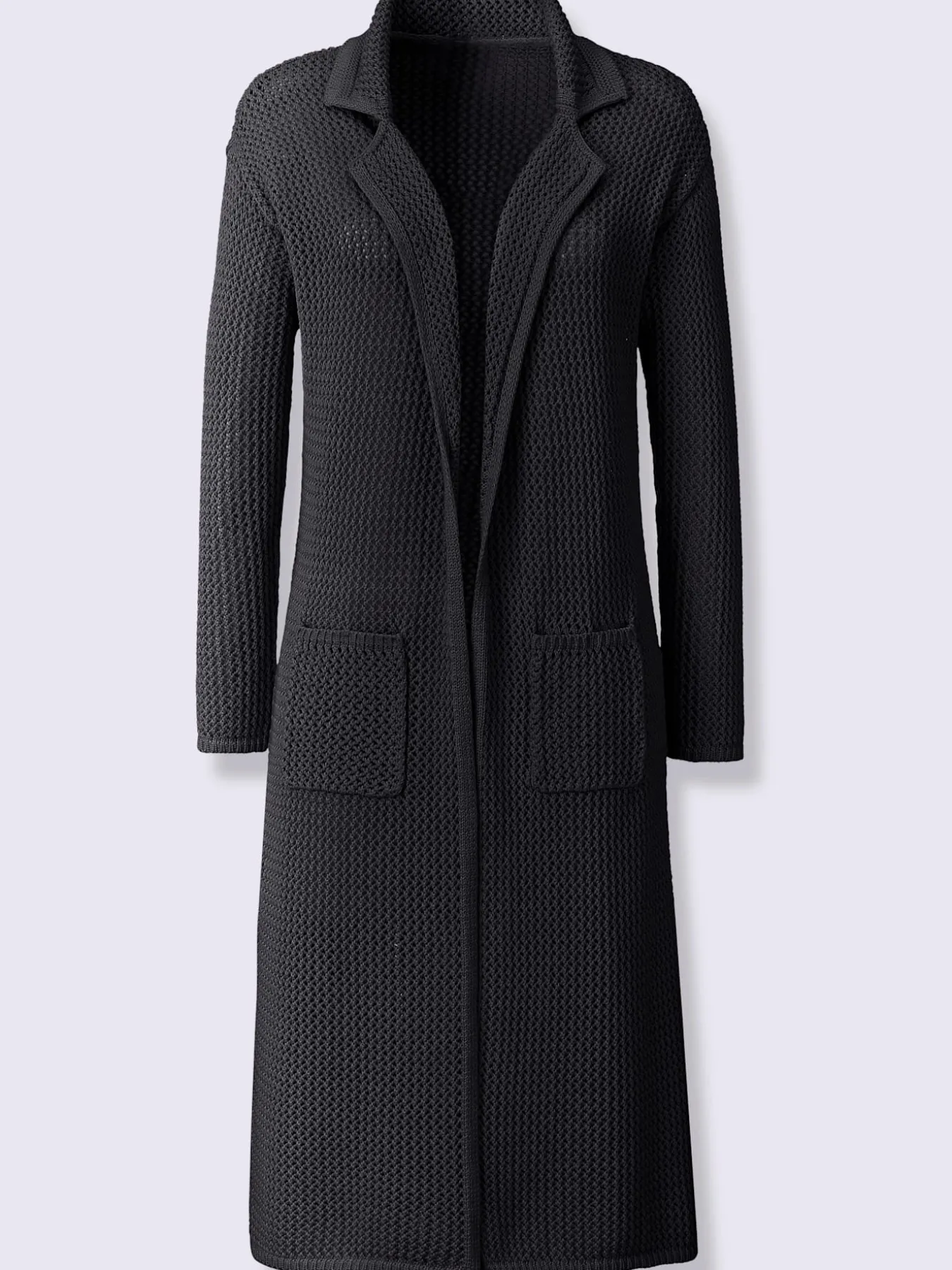 Manteau en tricot joli motif ajouré