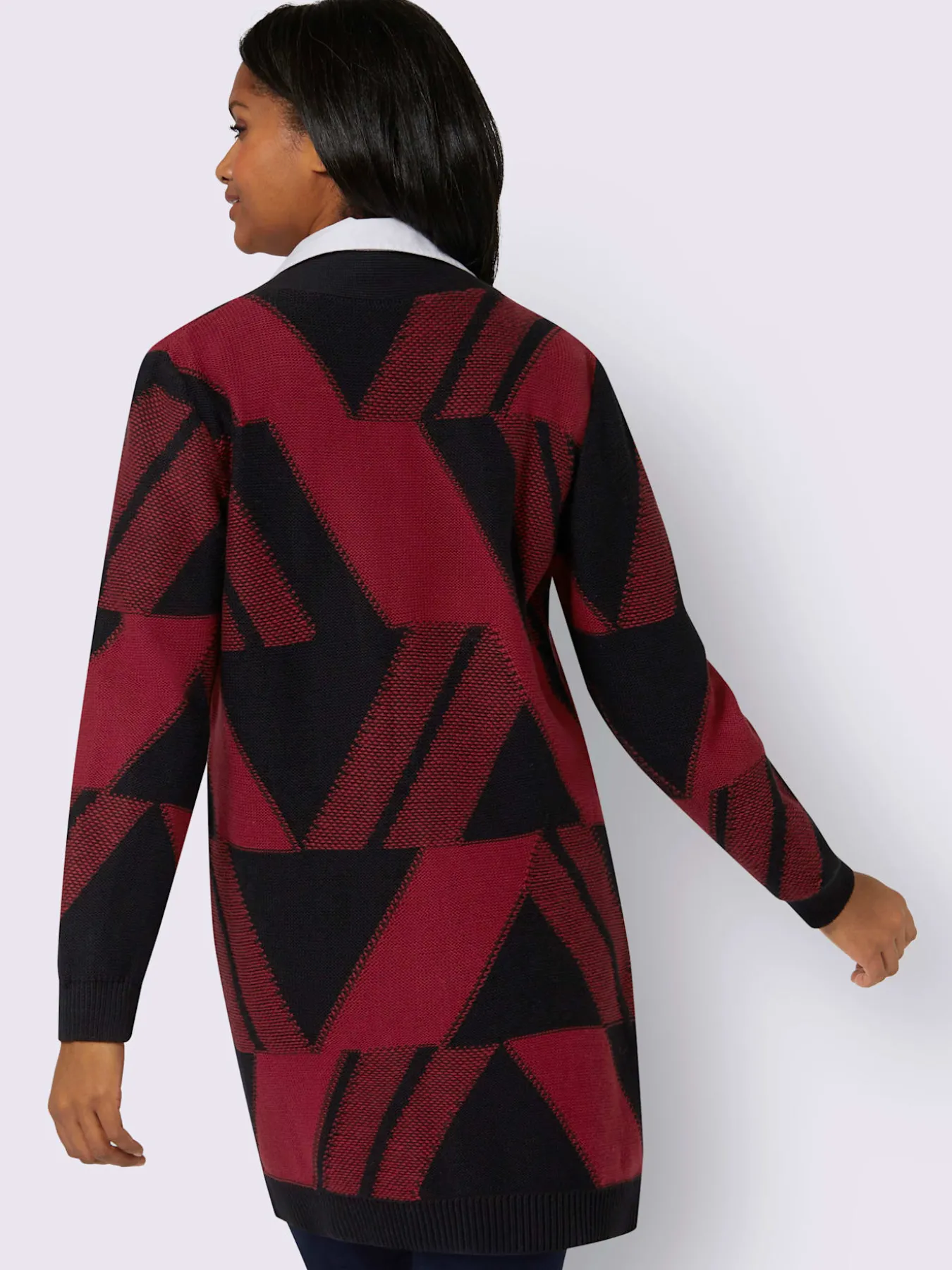 Manteau en tricot tricot jacquard de qualité