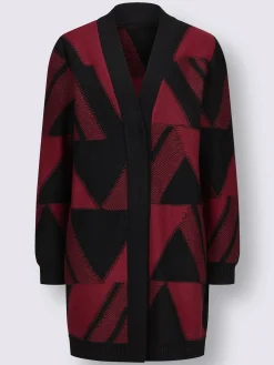 Manteau en tricot tricot jacquard de qualité